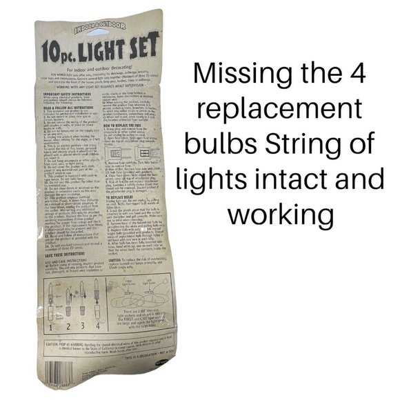 Halloween Vintage Blow Mold Lights, Friendly Ghosts, 12 String Lights - Picture 7 of 7